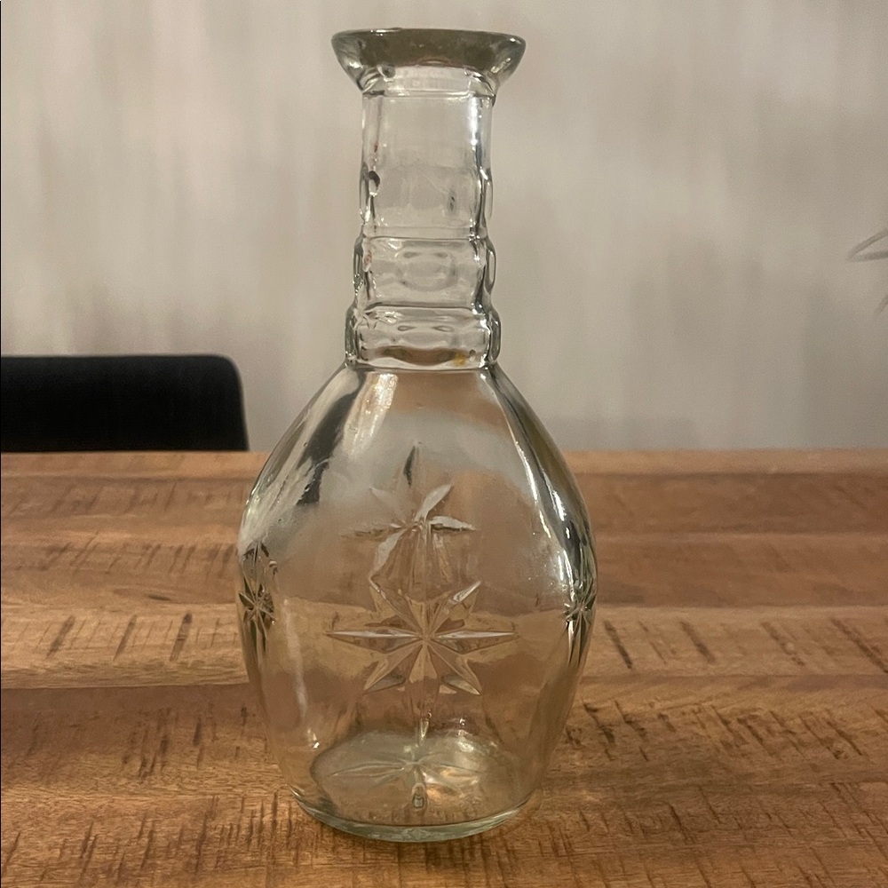 Vintage Liquor Bottle Bar Decanter Celestial Star Pattern Mid Century